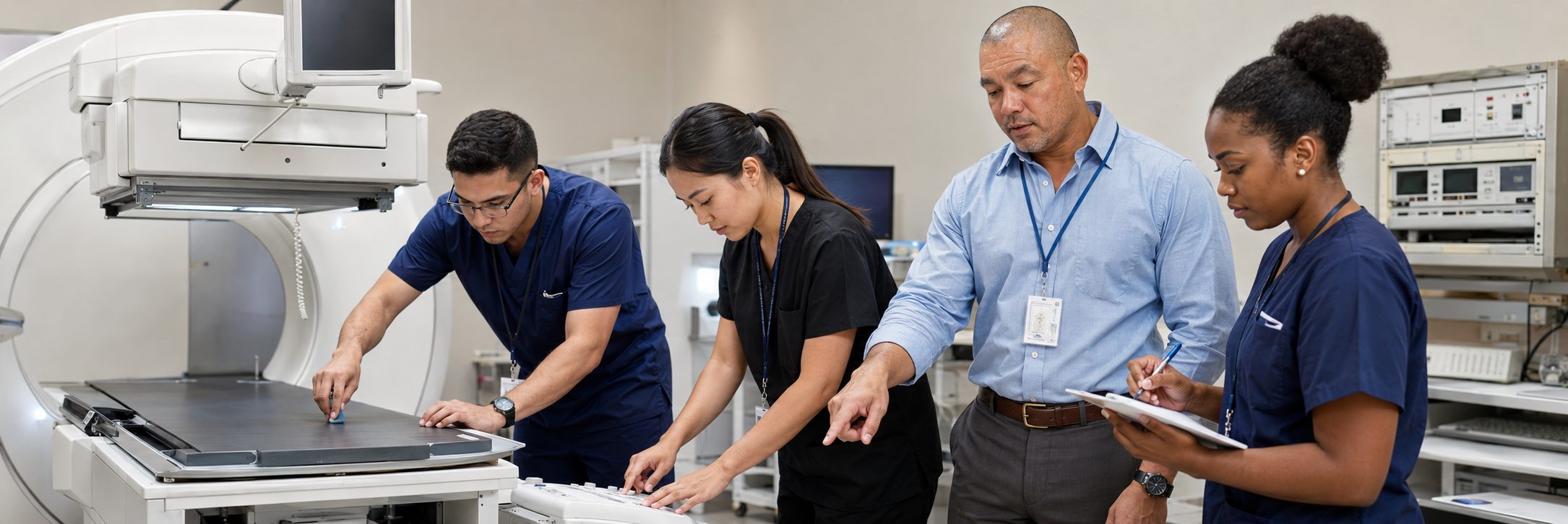 Anesthesia machine service training for biomedical technicians | BiomedRx Biomedical equipment technicians training on anesthesia machine service procedures