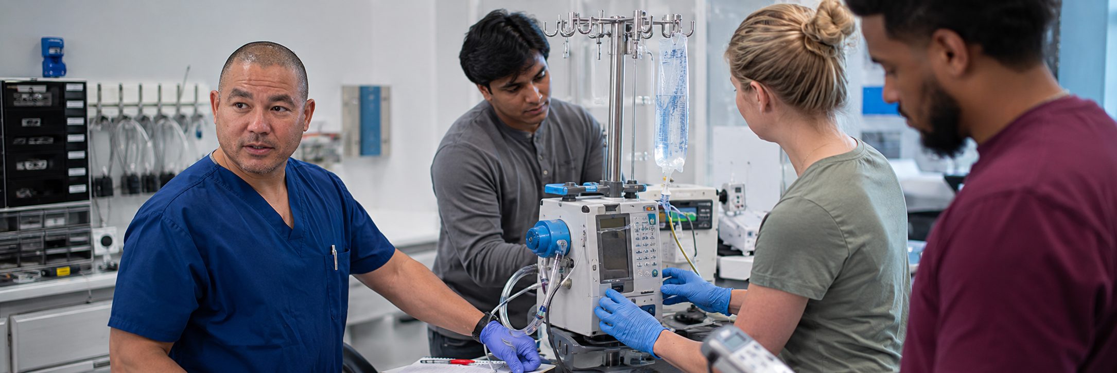 Defibrillator testing and analyzer verification | BiomedRx HTM services Defibrillator and patient monitor testing with a defibrillator analyzer and multimeter
