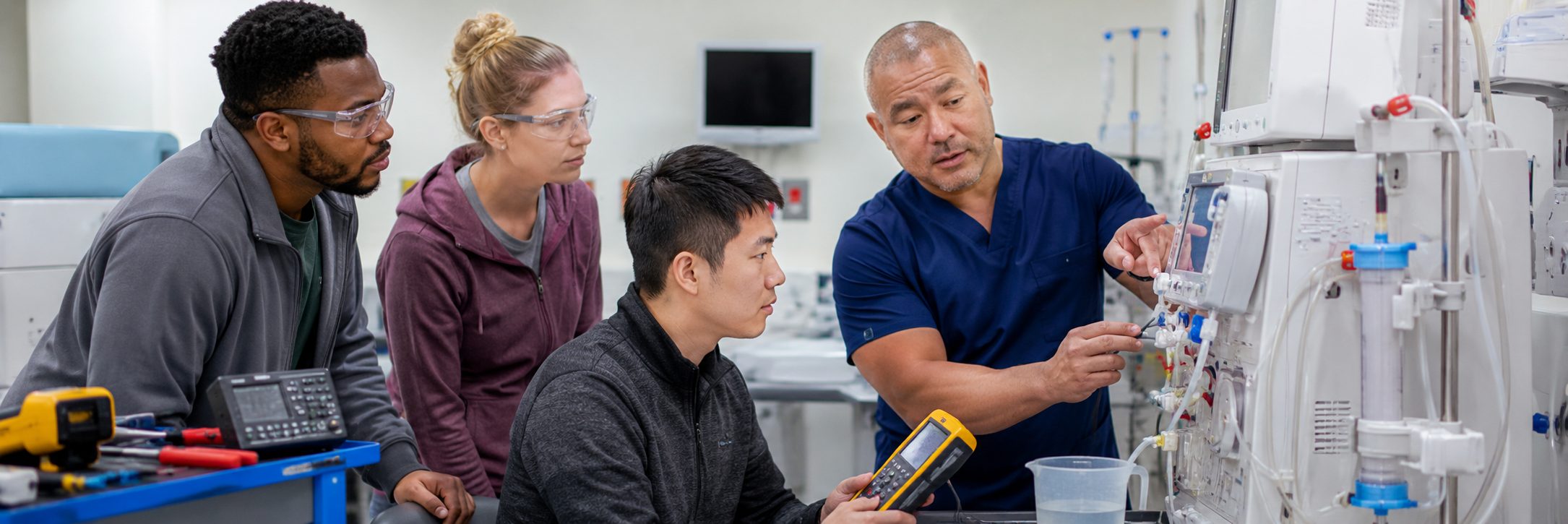 Dialysis machine preventive maintenance and repair | BiomedRx HTM services Dialysis machine preventive maintenance and hydraulic circuit service