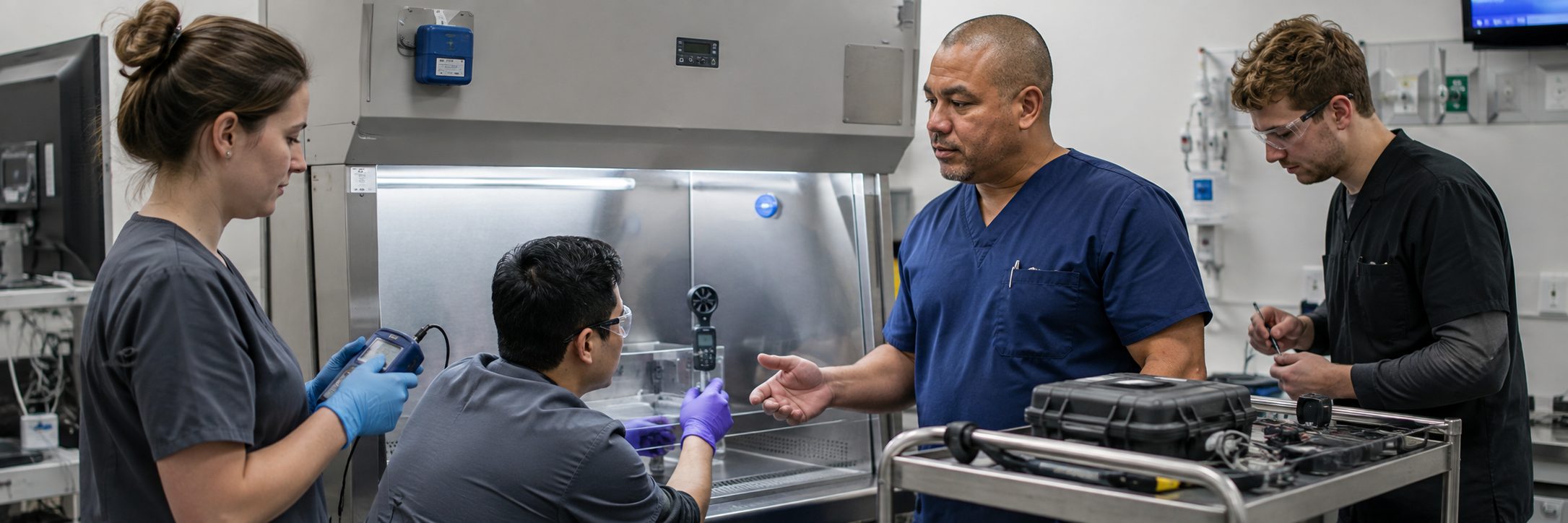 Clinical laboratory analyzer service and maintenance | BiomedRx HTM services Clinical laboratory analyzer service and preventive maintenance by biomedical technicians