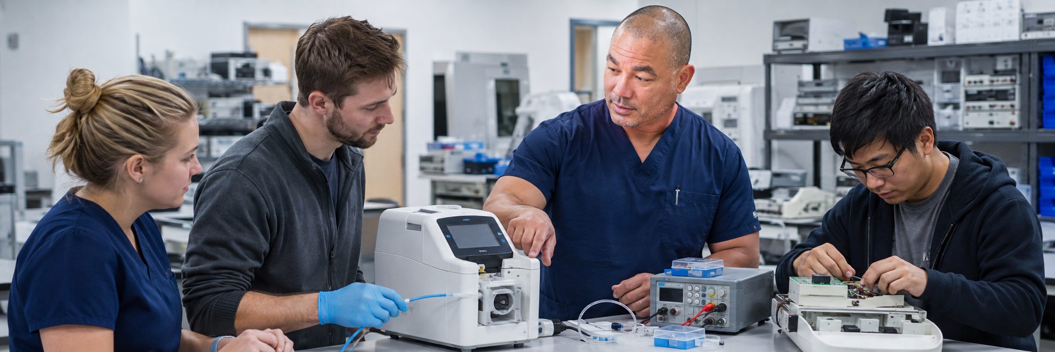 Clinical laboratory analyzer service and maintenance | BiomedRx HTM services Clinical laboratory analyzer service and preventive maintenance by biomedical technicians