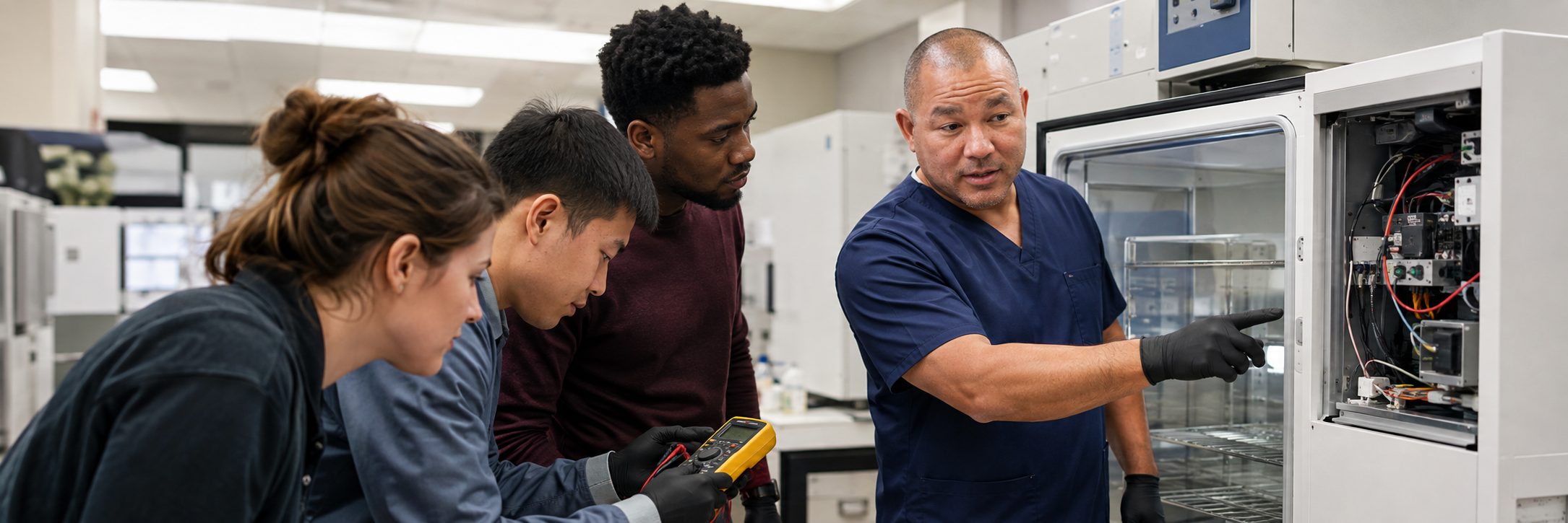Clinical laboratory analyzer service and maintenance | BiomedRx HTM services Clinical laboratory analyzer service and preventive maintenance by biomedical technicians