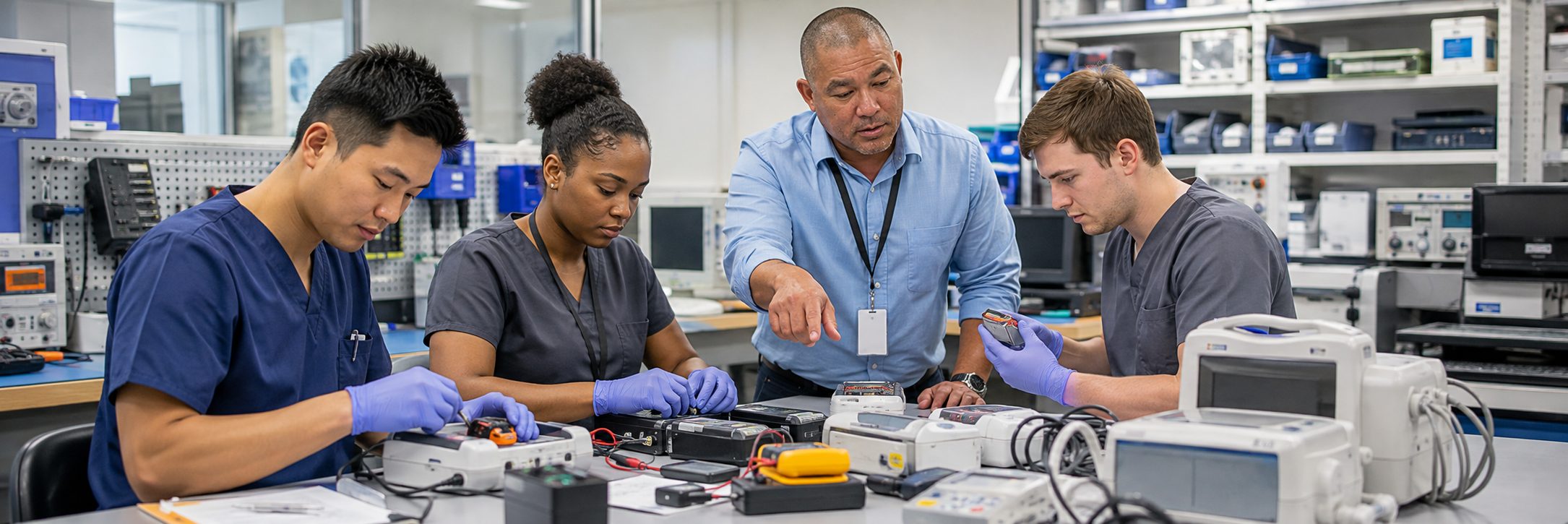 Mammography and medical imaging equipment service | BiomedRx HTM services Medical imaging equipment service on a mammography system with test instrumentation