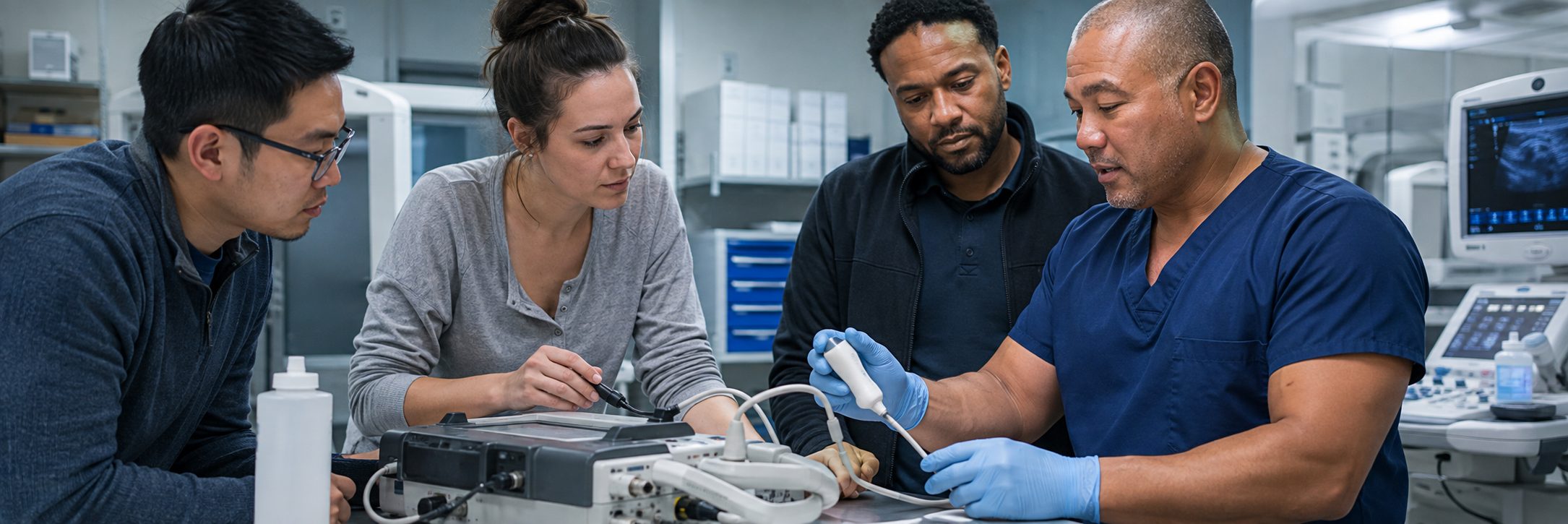 Mammography and medical imaging equipment service | BiomedRx HTM services Medical imaging equipment service on a mammography system with test instrumentation