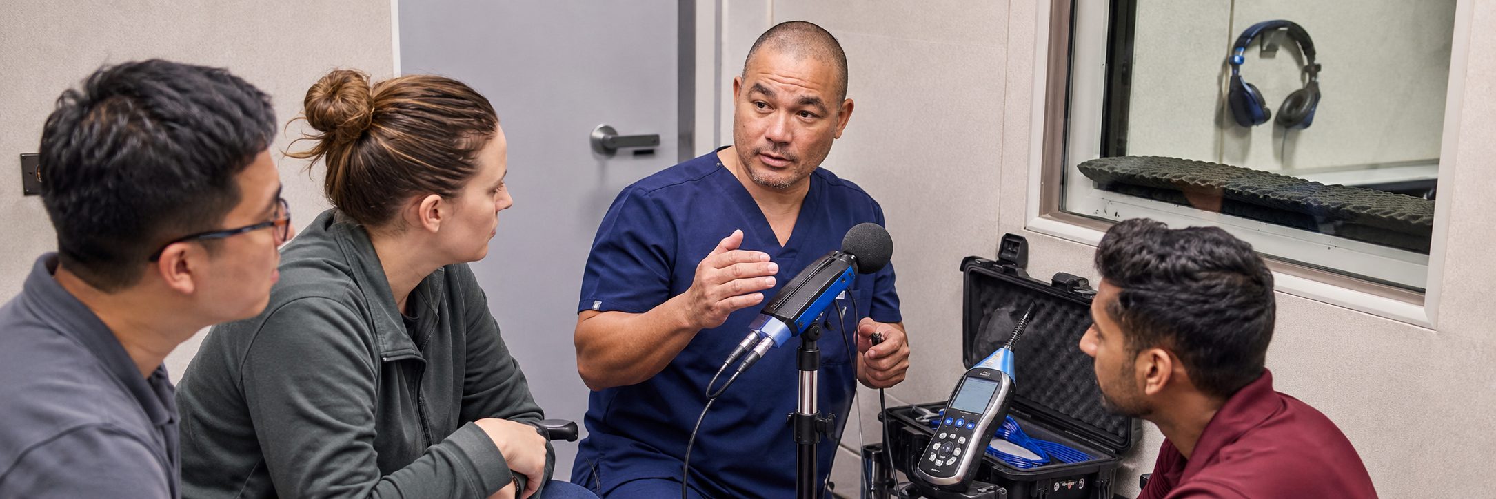Ophthalmic equipment service and calibration | BiomedRx HTM services Ophthalmic equipment service on an autorefractor and phoropter in an eye clinic