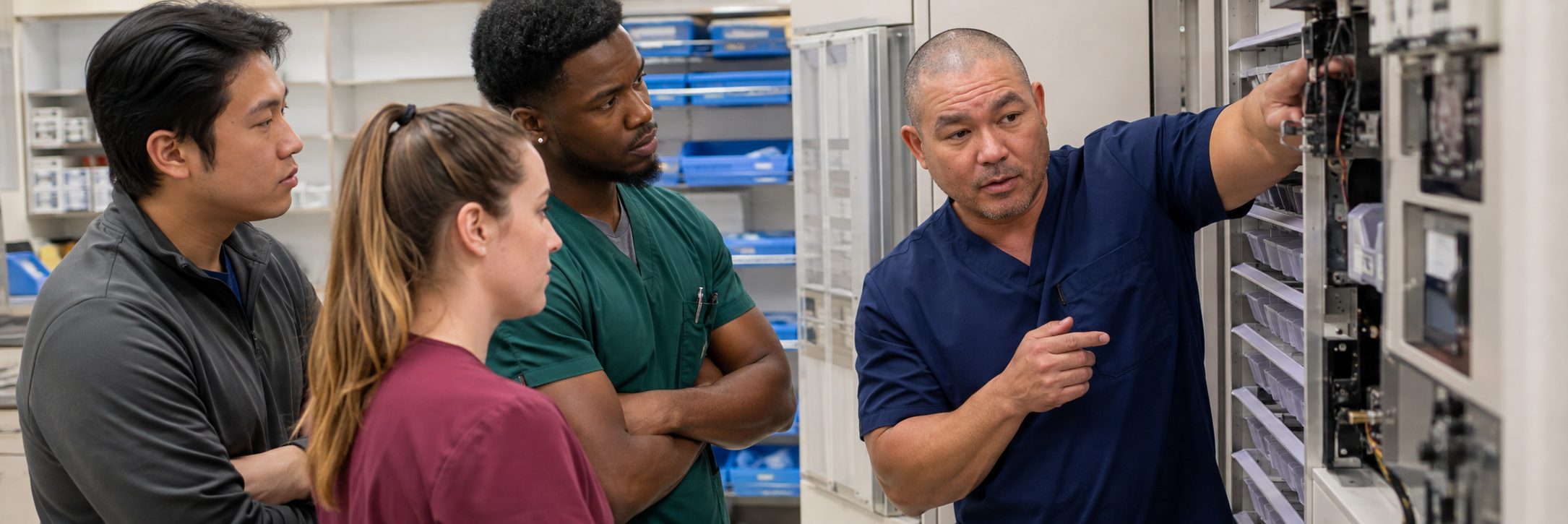 Ventilator service and equipment depot maintenance | BiomedRx HTM services Ventilator and transport monitor service in a hospital equipment depot
